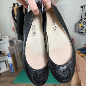 Michael Kors Black Quilted Flats